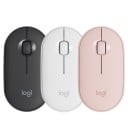 Langaton litteä hiiri ovalle muodolle Liitäntä USB-vastaanottimen 2,4 GHz tai Bluetoothin kautta Tarkkuus 1000 DPI Kolme painiketta 4