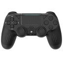 Langaton ohjain PS4:lle/PC:lle/iOS:lle/Androidille. Musta tai valkoinen Bluetooth-peliohjain, jossa on värinä, gyroskooppi, ääniliitäntä ja RGB-valo. 2