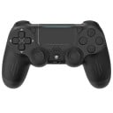 Langaton ohjain PS4:lle/PC:lle/iOS:lle/Androidille. Musta tai valkoinen Bluetooth-peliohjain, jossa on värinä, gyroskooppi, ääniliitäntä 2