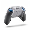 Langaton peliohjain USB-vastaanottimella ja sinisellä valonauhalla valkoisena PC:lle, Nintendo Switchille, televisiolle ja mobiililaitteelle 5