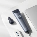Langaton sähköinen partakone IPX7 vesitiivis USB-C lataus kaksinkertaisesti pinnoitettu terä 180 min käyttö säädettävä partapituus 5