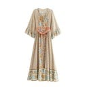 Lange Boho Kleid mit weiten Ärmeln 1