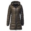 Lange Damenjacke mit Entenfedern J3270 19