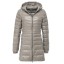 Lange Damenjacke mit Entenfedern J3270 17