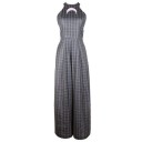 Lange jumpsuit voor dames met halve maan grijs