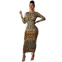 Lange jurk met luipaardprint 3