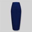 Langer Damenrock mit hoher Taille 7