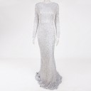 Langes Abendkleid mit Pailletten 1