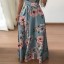 Langes Damenkleid mit Blumen 1