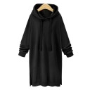 Langes Sweatshirtkleid für Damen 4