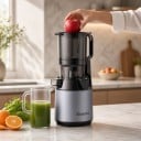 Langsom juicepresser BioloMix SJ-023 med påfyldningsåbning 130 mm 250 W Koldpressning Triple filter Grå Til hele frugter og grøntsager 5