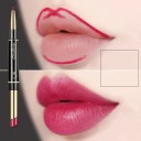 Langtidsholdbar læbestift og lipliner 2-i-1 Mat læbestift og lipliner Vandfast kosmetik 4