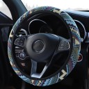 Ľanový poťah na volant 37 až 38 cm v boho štýle s etnickým vzorom Priedušný Bez vnútorného krúžku Pre guľatý aj D volant 8