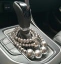 Lanț decorativ din oțel cu bile cu 4 bile mari de 26 mm oțel inoxidabil 304 brățară colier și pandantiv pentru mașină gri pentru autoapărare 2