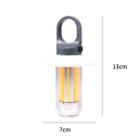 Lanterna de camping LED recarregável por USB 13 x 7 cm Luz exterior à prova de água para campismo Luz portátil de emergência com gancho 2