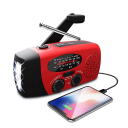 Lanterna de camping solar 3LED com manivela rádio AM/FM Power bank 2000mAh carregamento USB Lanterna portátil 13x6x4,5 cm Exterior 2