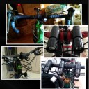 Lanterna dianteira para bicicleta com suporte para guiador Função zoom e 3 modos de iluminação Alcance de 100 m Duração até 6 horas Funciona com 3 4