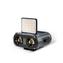 Lanterna frontal LED recarregável com cabo USB C 1500 mAh IPX4 à prova de água 5 modos de luz Correia elástica removível material ABS PC 55x60x35 mm 3