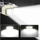 Lanternă frontală LED puternică cu 2 LED-uri USB C încărcare fără baterie 18650 cu curea reglabilă impermeabilă pentru camping drumeții lucru 3