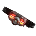 Lanternă frontală puternică cu lumină LED și zoom la 90°, reîncărcabilă prin USB C, lumină roșie, 5 moduri, lanternă din aluminiu IP45, baterie 18650 3