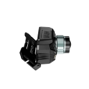 Lanternă frontală puternică cu lumină LED și zoom la 90°, reîncărcabilă prin USB C, lumină roșie, 5 moduri, lanternă din aluminiu IP45, baterie 18650 4