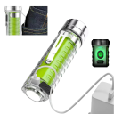Lanterna LED recarregável para chaves 10 × 2,5 cm cabo USB-C íman luz UV verde mini lanterna com clipe 3