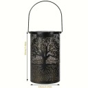 Lanterna solar suspensa Árvore da Vida Luz LED exterior Branca quente À prova de água Decoração de jardim Lâmpada solar para terraço e varanda 2