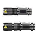 Lanternă tactică LED impermeabilă 9,5–10 cm IP67 cu opțiune de focalizare Lanternă compactă Corp antiderapant Plastic ranforsat Lampă de exterior 3