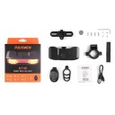 Lanterna traseira para bicicleta com piscas RAVEMEN NT101 Controlo sem fios Claxon 120 dB Alarme a laser contra roubo Luz de travão IPX5 2