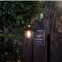 Lanterne exterioare solare în formă de lampă Decorare suspendată rezistentă la apă Bec din wolfram Baterie 1,2V 300 mAh 5