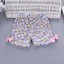 Lányos szett - Nyalókás póló és rövidnadrág virágokkal J2493 5