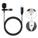 Lapelmikrofon 3,5 mm jackstik / USB-C 5