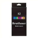 Lápices de colores metálicos Brutfuner, 12 piezas, juego de lápices de dibujo de núcleo blando para adultos, principiantes, artistas, creación, dibujo 1