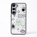Läpinäkyvä kuori kuvilla Samsung Galaxy A15 Kestävä Kissa-aiheinen malli, jossa on nauhoja ja kuppi Mustat reunat Kameran suoja Puhelimen kuori 1