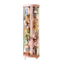 Läpinäkyvä säilytyskotelo nukeille LED-valoilla ja pyörillä 126x27 cm PP-organisaattori vetoketjulla lelujen selkeään säilytykseen 2