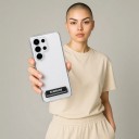 Läpinäkyvä suojakuori Samsung Galaxy S25+:lle taitettavalla jalustalla TPU- ja metallimateriaali Suojakuori matkapuhelimelle S25 Plus 7