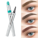 Lápis líquido à prova de água para sobrancelhas 12,8 cm com 4 pontas para acabamento preciso das sobrancelhas 1 g Efeito natural 1