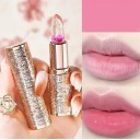 Lápiz labial que cambia de color Lápiz labial transparente con flor Bálsamo labial hidratante Lápiz labial dorado 4