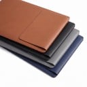 Laptop tok 13-tól 14 hüvelykig Eko bőrből, fedéllel 25,5 x 34 cm Egérpad MacBook Air 13 és Pro 14 számára 5