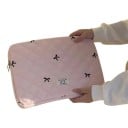 Laptop tok 13-tól 14 hüvelykig Tűzött hímzett masnikkal 35 x 26 cm Plüss bélés MacBook 13 és 14 számára 7