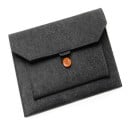 Laptophoes met knop beschermhoes voor 14 inch laptops textiel donkergrijs voor rugzak en aktetas voor werk en school 1