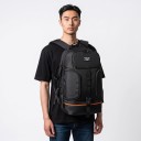 Large Capacity Photo Backpack for Digital SLR with Laptop Compartment and Tripod Holder, 20 × 27 × 45 cm, Waterproof Nylon, Orange, for Outdoor Use 6