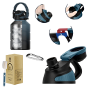 Large Capacity Sports Flask with Magnetic Rubberised Lid 1900 ml Stainless Steel Rope Handle for Sports and Travel 4