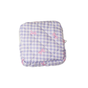 Large Capacity Storage Bag for Sanitary Pads 12.5 x 5 x 12.5 cm Portable Polyester Organiser with Cartoon Bow Zip 4
