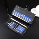 Large Men's Wallet with Strap - Black 3