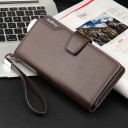 Large Men's Wallet with Strap - Brown 2