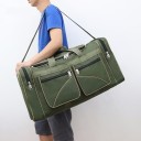 Large Shoulder Travel Bag For Holidays and Weekend Trips Front and Side Zip Pockets Oxford Fabric 34 x 26 x 69 cm 4