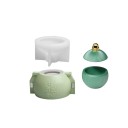 Large Silicone Candle Mould Christmas Ball with Grooved Pattern and Lid Wax Resin Soap Decoration Mould 1