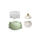 Large Silicone Candle Mould Christmas Bauble with Lace Lid Wax Resin Soap Decoration Mould 1