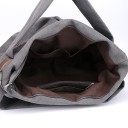 Large Women's Shoulder Bag Made of Polyester Top Handle Long Strap with Carabiners Brown Accents Dimensions 48 x 38 x 13 cm 10
